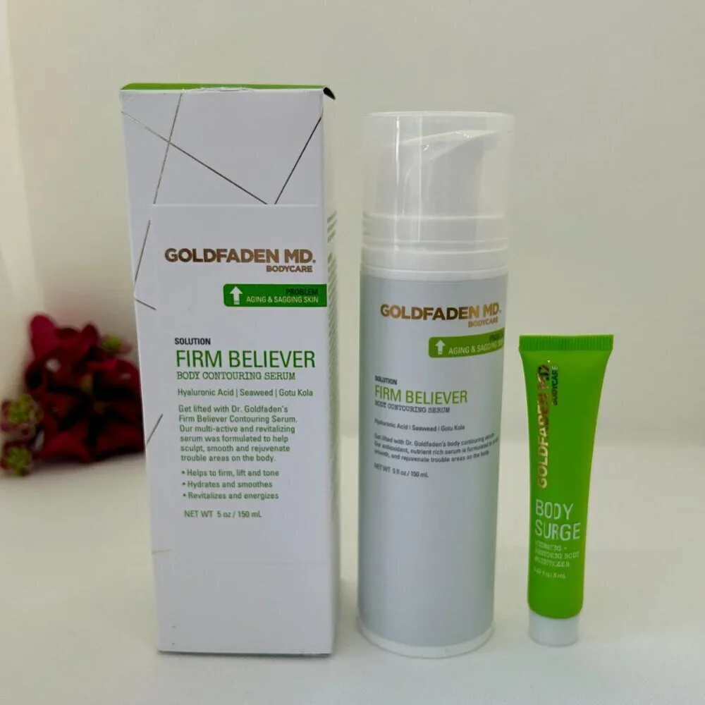 Goldfaden MD Firm Believer Body Contouring Serum and Body Surge Moisturizer